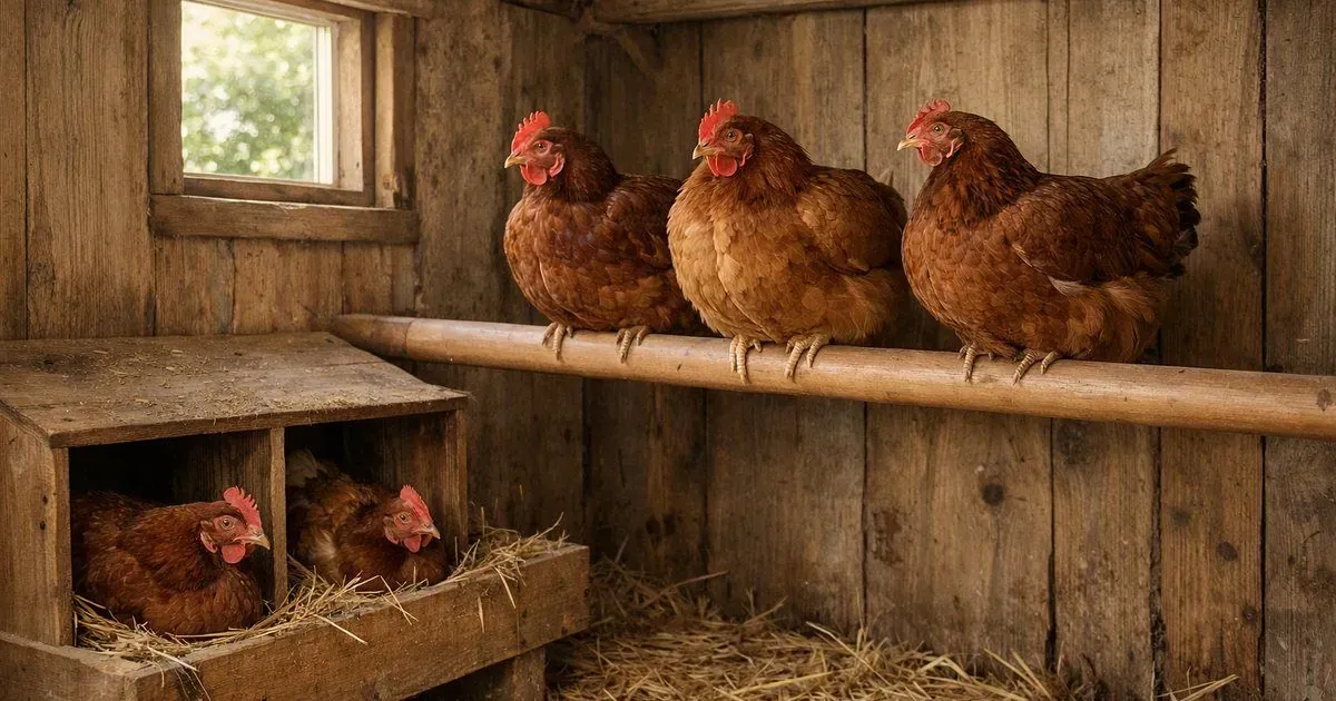Perchoir à poules : hauteur, largeur et longueur par poule