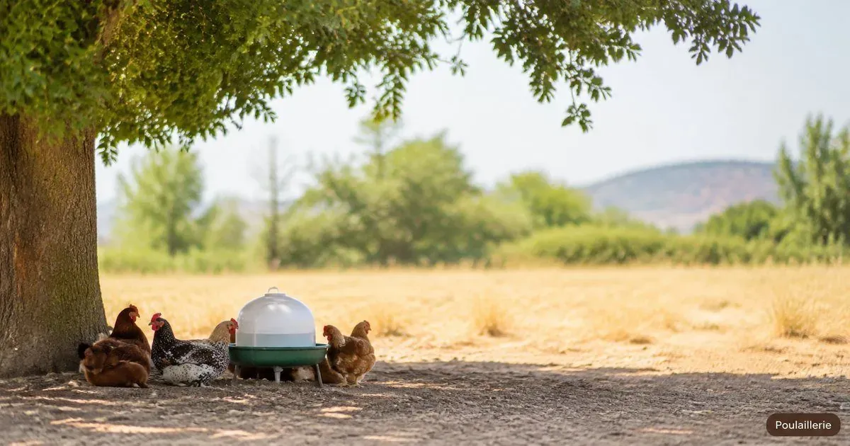 Poules et canicule : choisir abri, eau et ombre